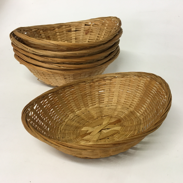 BASKET, Wicker Chip Bowl (Boat)